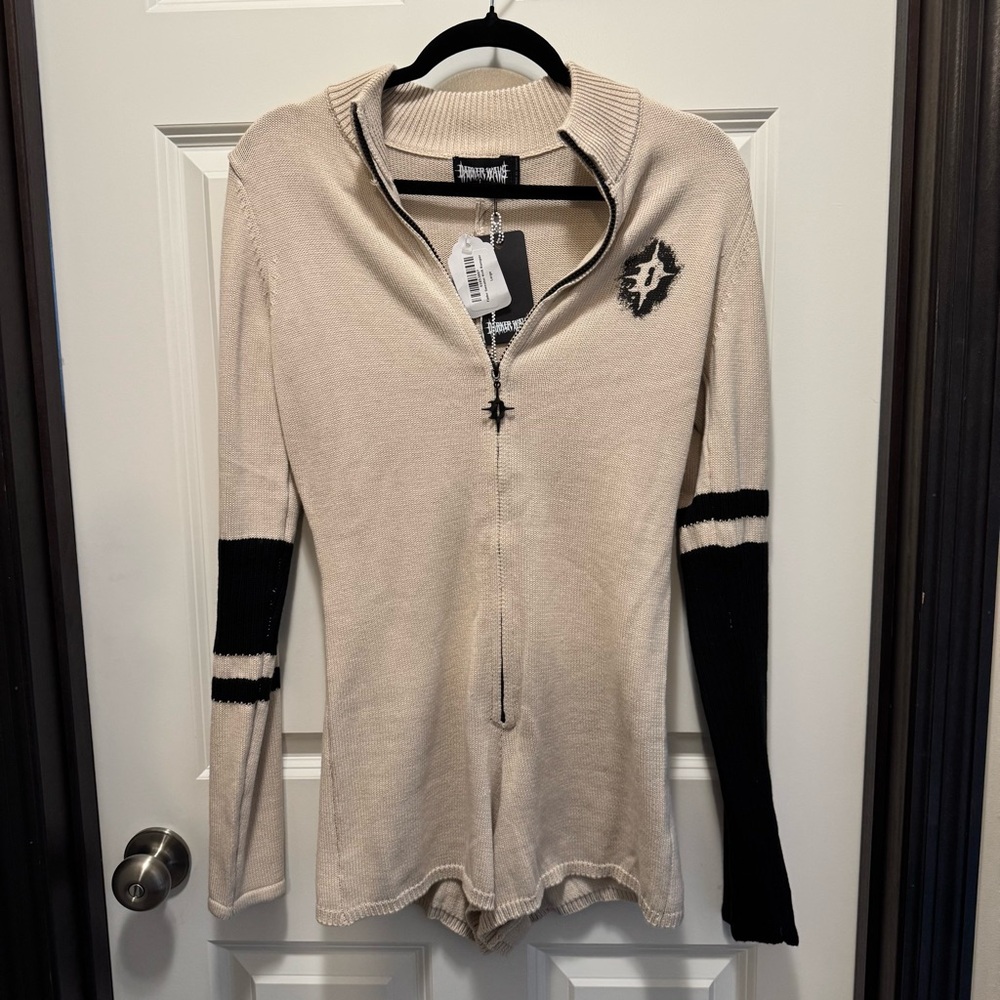 Darker Wavs Black and White Romper - Picture 6 of 8